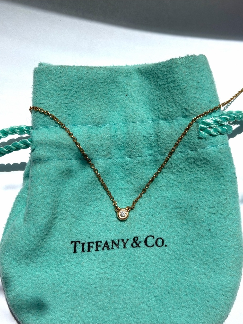 Tiffany & Co. 18k Rose Gold Diamonds by the Yard Necklace 16”